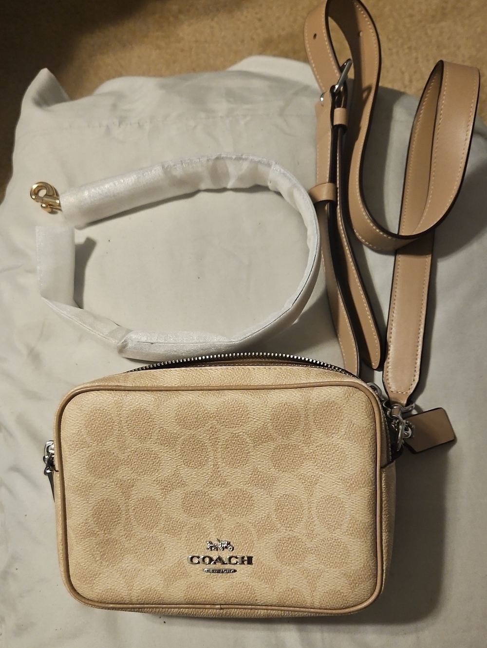 Coach Outlet Mini Carey Crossbody Bag In Signature Canvas - Picture 3 of 7
